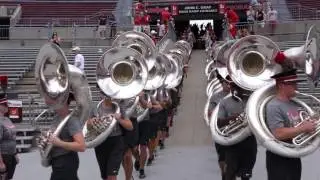 OSUMB 8 27 2016 Ramp and pregame  at the Band Family Picnic, August 27, 2016