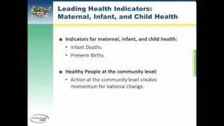 Leading Health Indicators Webinar: Maternal, Infant, and Child Health (Part 1 of 6)