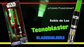Como Funciona Sable de Luz 🔵 TECNOBLASTER Verde BLADEBUILDERS Electronico Star Wars Juguetes Hasbro