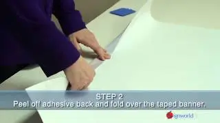 Hemming A Banner With Banner Hem Tape Signworld Canada