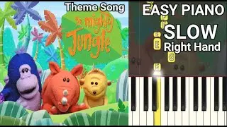 The Mighty Jungle Theme Song (SLOW) Right Hand Easy Piano Tutorial