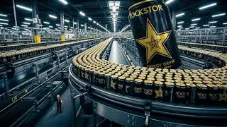 На этом заводе производят энергетические напитки Rockstar с невероятной скоростью.