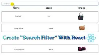 Simple React Search Filter Component From Scratch | MYG CODING⚛️🔍