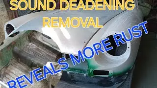 1970 mgb gt Sound deadening removal and rust repair to rear floor pans