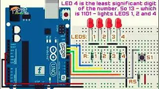 ARDUINO PROJECT 05 4 Bit LED Binary Counter