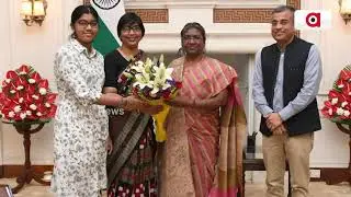 Odia Writer Gives Her Book's First Copy To President Droupadi Murmu