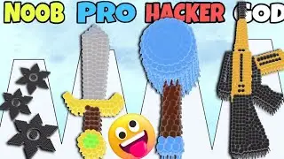 NOOB vs PRO vs HACKER vs GOD in Crowd Number Run 3D By Quick Games