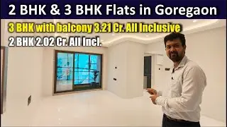 2bhk & 3bhk flats in Goregaon near Oberoi Mall I Nearing possession tower I 3 bhk with Balcony