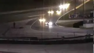 DeltaWing racing at night at the 2014 Rolex 24 at Daytona