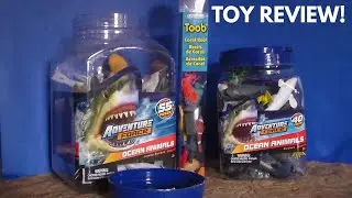 MEGA Toy Adventure Force OCEAN CREATURES 55 pcs Toy Bucket REVIEW! Coral Reef Animal Toy Tube!