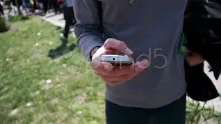 Hands holding smart phone. Stock Footage