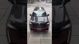 Carbon fiber hood for Cadillac Escalade 2023 and 24 inch forged wheels by LARTE Design