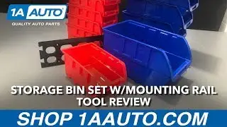 Storage Bin Set w/Wall Mounting Rail