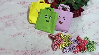 Paper Shopping Bag  and Butterfly Bookmark craft ✨🌹Very easy ||Trending video|| youtubvideo
