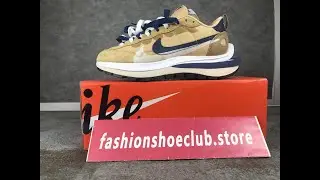 Unboxing Nike Vaporwaffle sacai Sesame Blue Void DD1875-200 (fashionshoeclub.store.com)