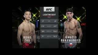 Чжу Жун vs Игнасио Багамондес - Основные моменты \ полный бой UFC Vegas 49