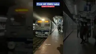The first AC rake of Bengal in service now..31637 Sealdah-Ranaghat  AC Local is rushing through BLH.