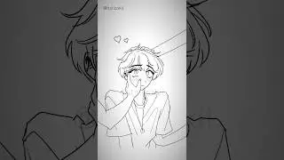Bro is soft and pettable #oc #animation #webtoon #animeboy #animationmeme
