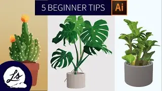 5 BEGINNER TIPS for Adobe Illustrator + plant series!