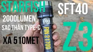 ￼Starfish Z3 SFT40-2000lumen hướng dẫn c&aacute;ch sử dụng v&agrave; test độ s&aacute;ng trong nh&agrave;