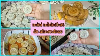 Dulce tradicional de almendras y miel muy delicioso y crujiente  mini mhinchat de almendras /Ramadan