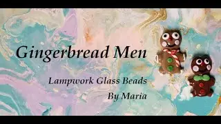 Lampwork Glass Beads:  Gingerbread Man