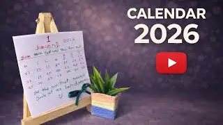 How to make calendar 2026 || aesthetic calendar diy || @artandcraftbykrishna  subscribe for more fun