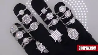 Ladies .925 Sterling Silver Simulated Diamond Engagement Style Rings || Shopjw