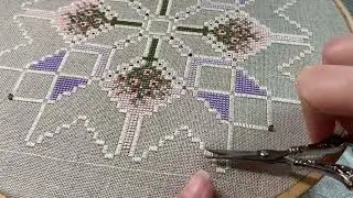 Вышиваем вместе hardanger. &ldquo;A quilter&rsquo;s garden&rdquo; Emie Bishop. Часть 2. Подрезка нитей🇺🇦