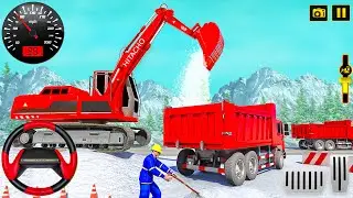 Offroad Snow Contruction Driving Simulator-Highway Builder Excavator Loading 2026__Android Gameplay