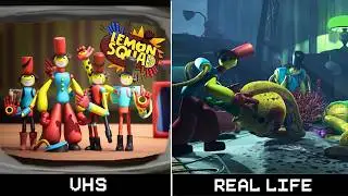 Poppy Playtime: Chapter 5 - Lemon Squad VHS vs Real Life Trailers Comparison