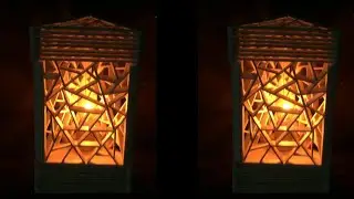 Make a night light out of ice cream sticks | T&igrave;nh handamde