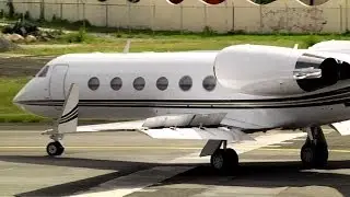 Gulfstream G-IV Takeoff at Princess Juliana, St Maarten (Full HD1080p)