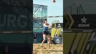 Hughes and Cheng win an amazing rally at the QKOTC Hamburg 2024! 🔥👑  #qkotc #beachvolleyball