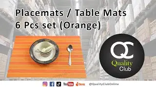 Placemats 6 Pcs set - Orange Table Mats