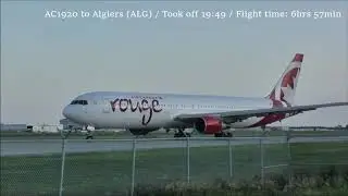 C-FMLZ / Air Canada Rouge / Boeing 767-316(ER) ~ Landing, Close Up Taxi and Takeoff at YUL