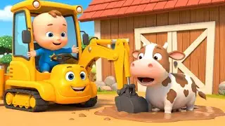 Baby and the Little Digger | Farm Animal Friends Song | Kids Learning Fun 🐥🎶