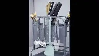 #Knife rack storage rack stainless steel multifunctional spoon cutting board pot lid chopstick.
