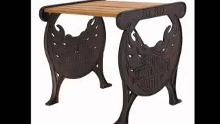 Harley Davidson Bar & Shield Flames Outdoor Table (Small)