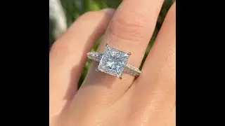 Princess Cut Moissanite Engagement Ring By Brilani Jewelry