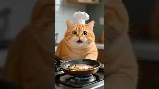 Chef Kitty in Action! 🐱🍴 | Adorable Cat Cooking Fun