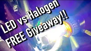 LED vs Halogen Headlights - LasFit LED Headlight GIVEAWAY!!