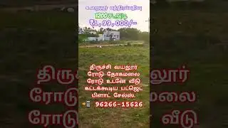 trichy Vayalur Road Woraiyur documents office lowbudget Residential Plots