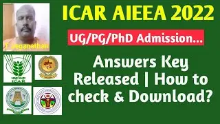 ICAR UG 2022 | Answers Key Released | How to check & Download?