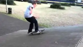 Kickflip on flatbank