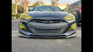 Genesis coupe is style front lip install.