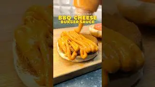 🍔😍 Cafe style BBQ cheese burger sauce 😍 #bbq #bbqsauce #homemade #cafestyle #ytshorts