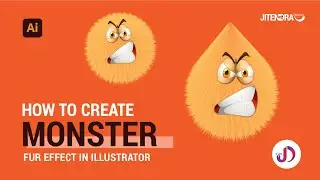 How to create Monster Fur Effect in Illustrator | @jitendradesigns | Adobe Illustrator Tutorial