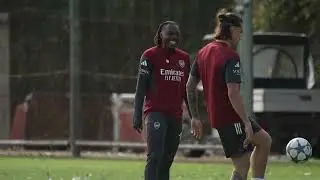 Arsenal training ahead of Champions League trip to Athletic club