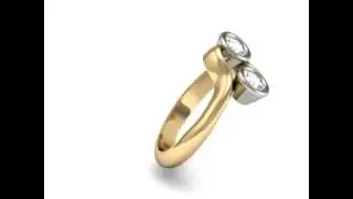 two stone twist ring